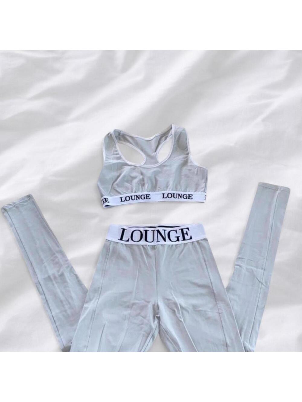White Lounge Set !!(Sports Bra + Leggings)